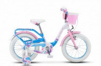 Детский велосипед Stels Pilot-190 16" V030 Белый розовый голубой 2022 - магазин СпортДоставка. Спортивные товары интернет магазин в Железногорске 