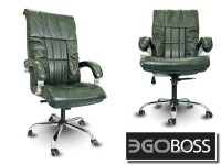 Офисное массажное кресло EGO BOSS EG1001 Малахит в комплектации ELITE натуральная кожа - магазин СпортДоставка. Спортивные товары интернет магазин в Железногорске 