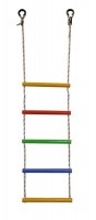 Детская веревочная лестница для ДСК 5 перекладин цвет радуга ЛВ5-3В - магазин СпортДоставка. Спортивные товары интернет магазин в Железногорске 